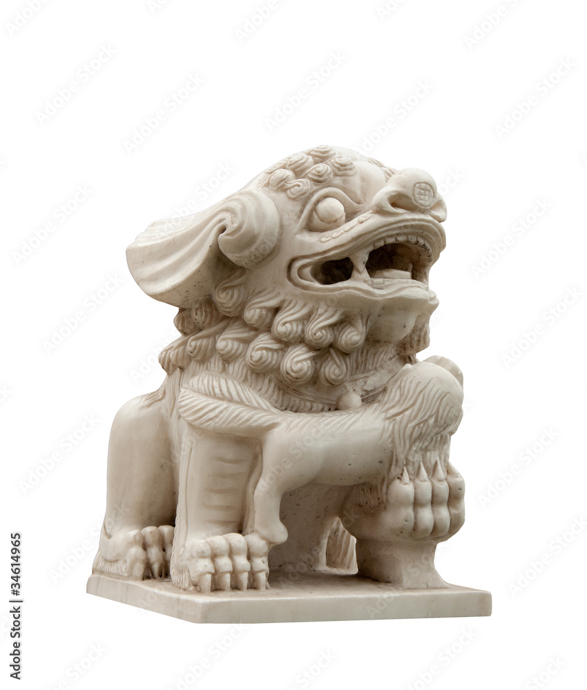 Lion statue isolated on white Lion statue isolated on white