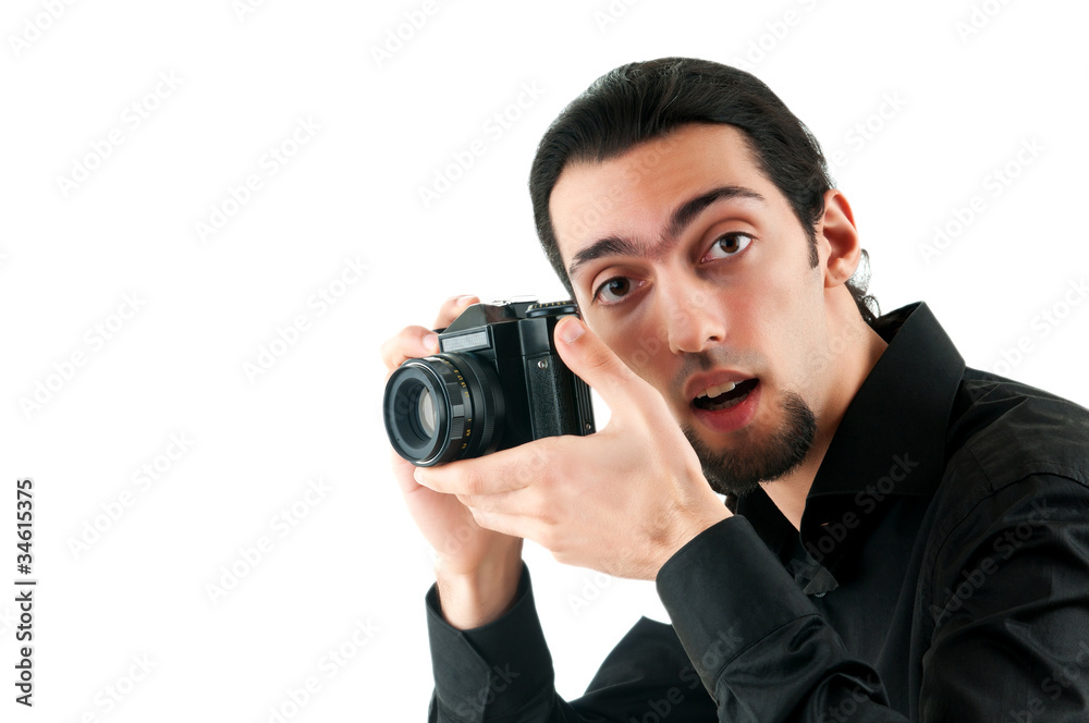Photographer with the digital camera Photographer with the digital camera