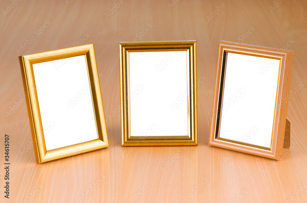 Photo frames on the table Photo frames on the table