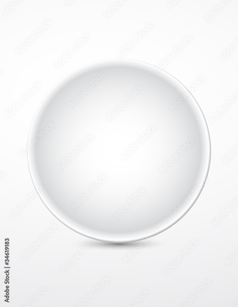 Abstract white empty speech bubble icon