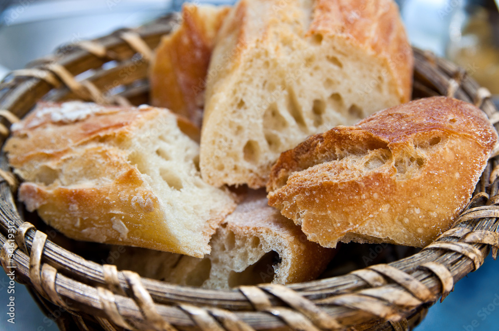 bread in basket - little roll breads in basket on table bread in basket - little roll breads in basket on table
