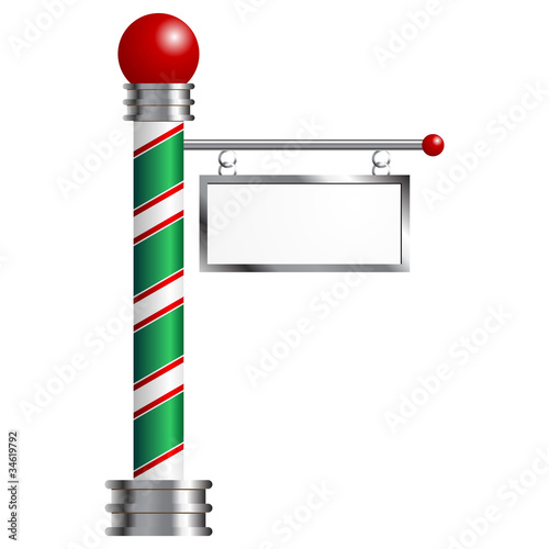 North Pole sign isolated over white background