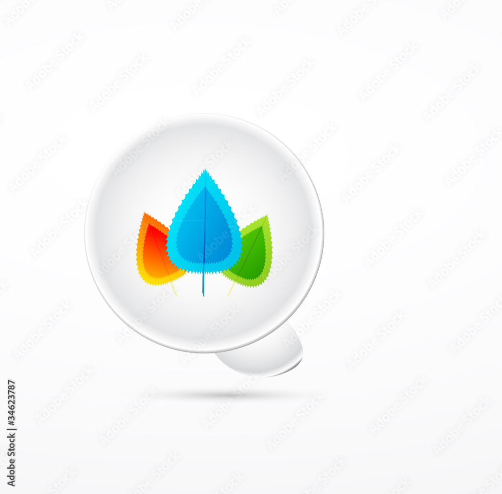 Abstract white empty speech bubble icon Abstract white empty speech bubble icon