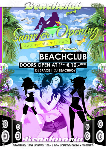 Beachparty Flyer