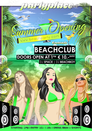 Beachparty Flyer