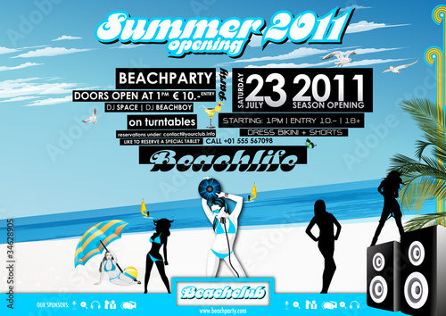 Beachparty Flyer Djane