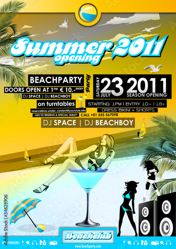 Beachparty Flyer