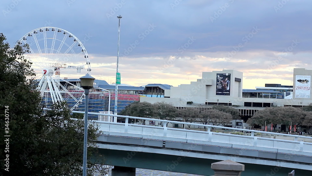 View of Brisbane Soutbank with Wheel Ferris View of Brisbane Soutbank with Wheel Ferris