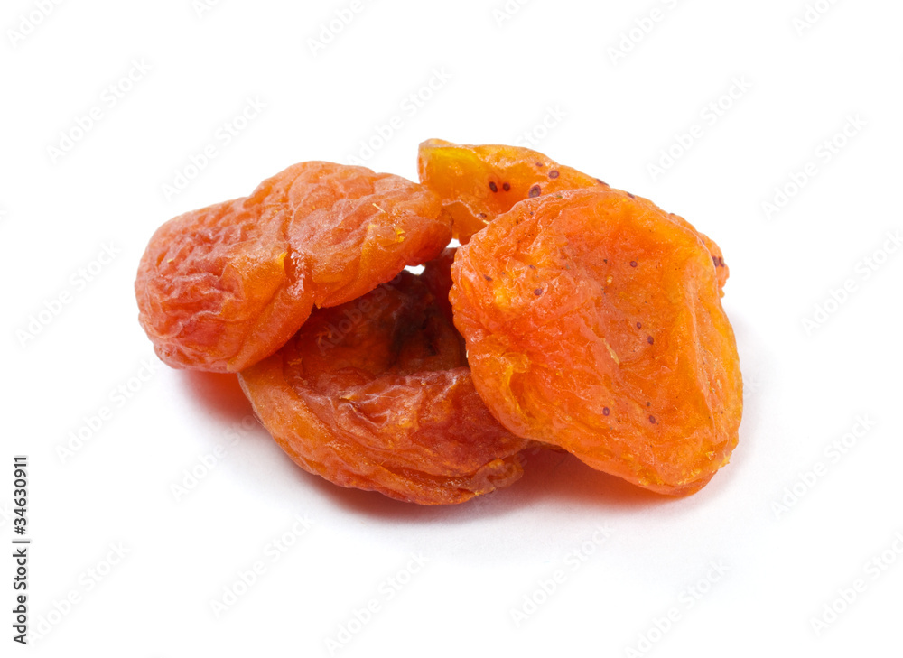 Dry apricot fruit on white background. Dry apricot fruit on white background.