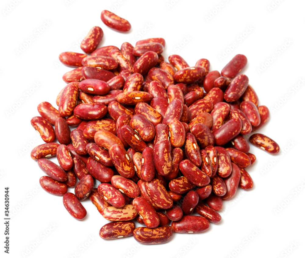 dried red beans on white background dried red beans on white background
