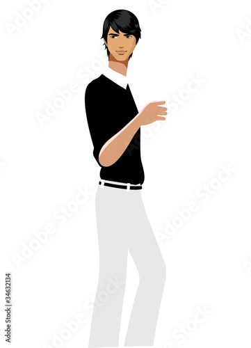 Side view of man standing