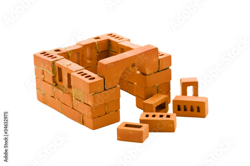house of brick on white