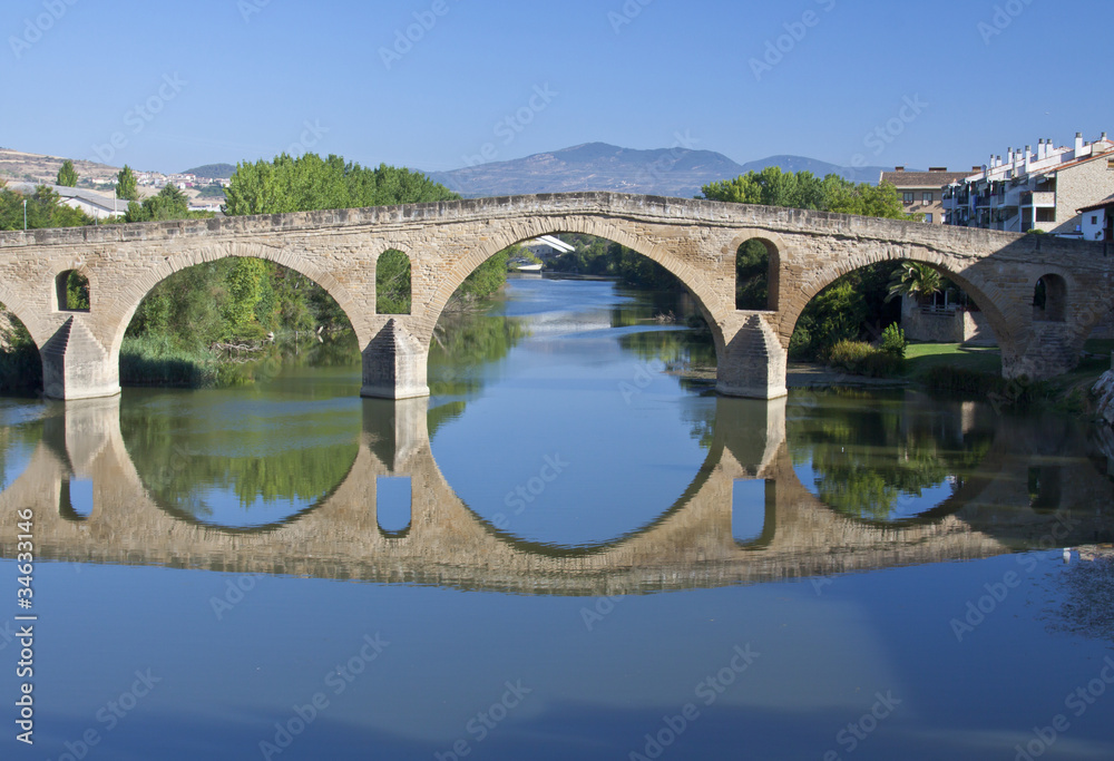 Romanesque bridge At Puente la Reina, Camino de Santiago Romanesque bridge At Puente la Reina, Camino de Santiago