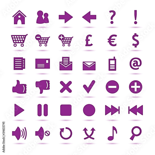 Icônes violettes