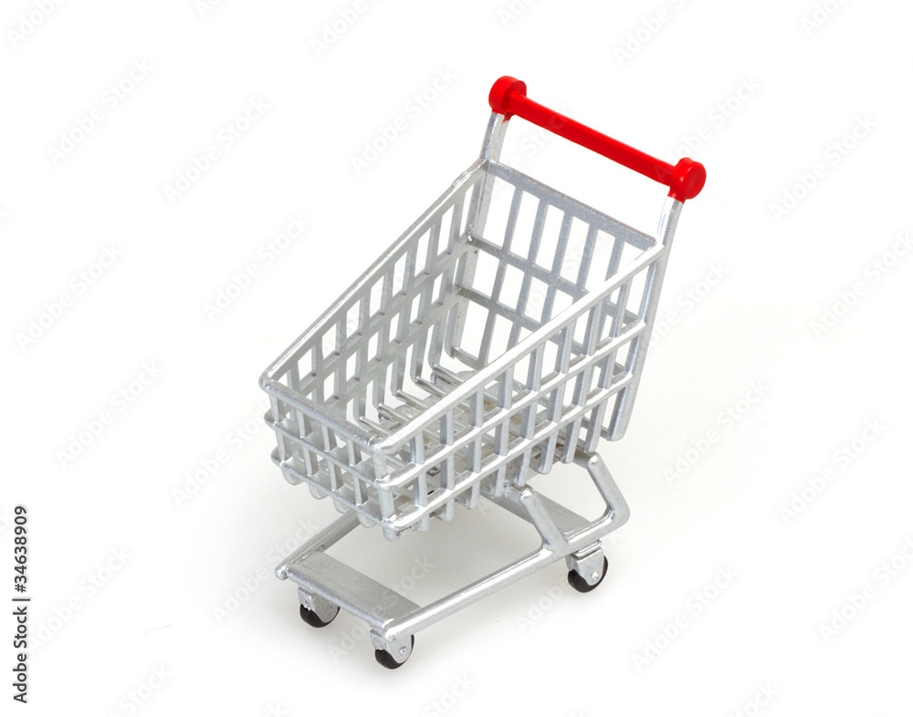 Empty shopping trolley Empty shopping trolley