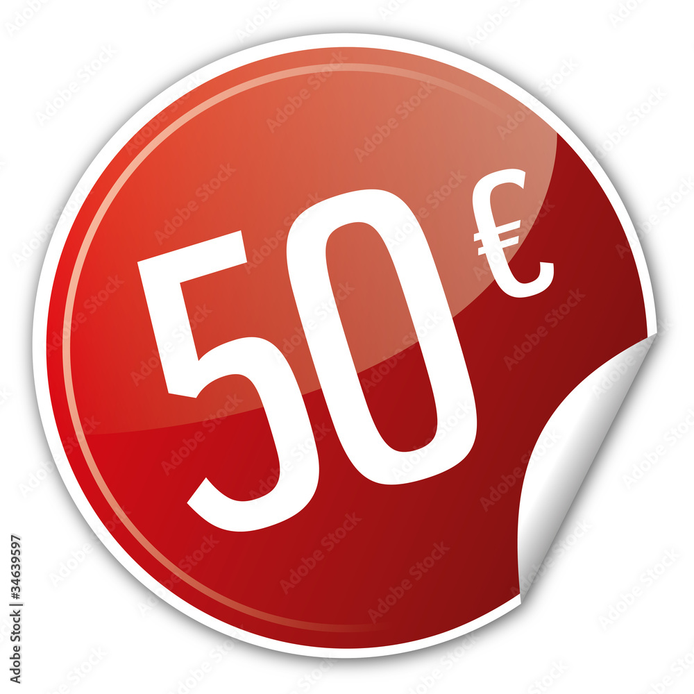Button Rabatt - 50€ euro sparen reduziert rot Button Rabatt - 50€ euro sparen reduziert rot