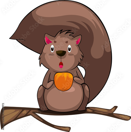 illustration cartoon Squirrel vector
