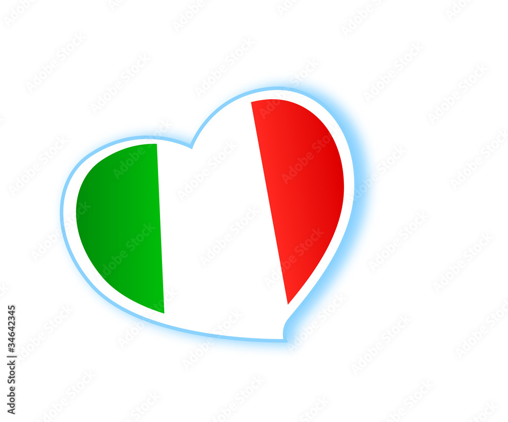 cuore italiano Stock Vector | Adobe Stock