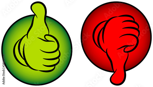 Thumb Up & Down Green/Red