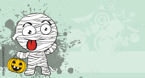 mummy hallooween cartoon background5