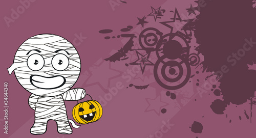 mummy hallooween cartoon background4