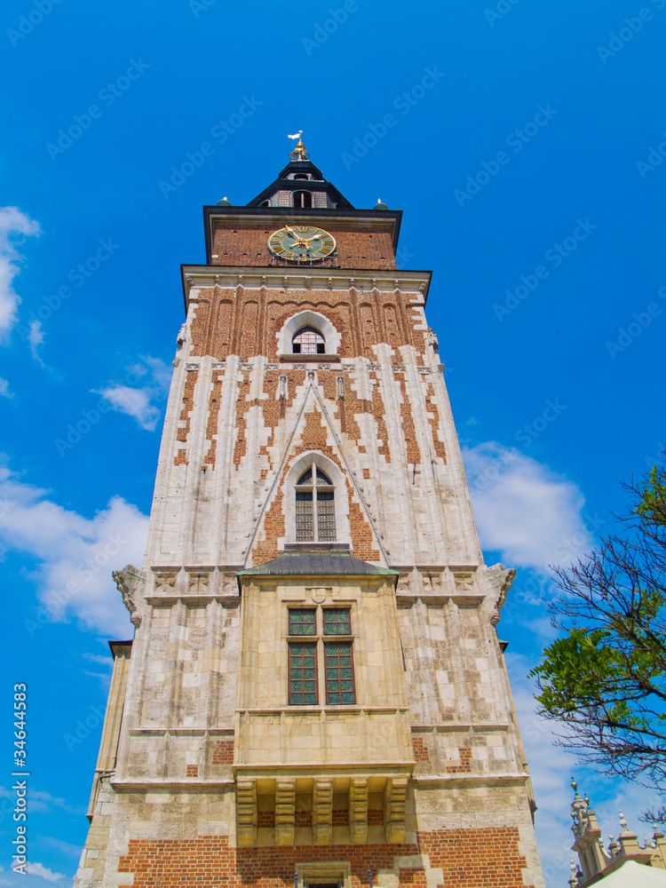 city hall tower, Krakow, Poland