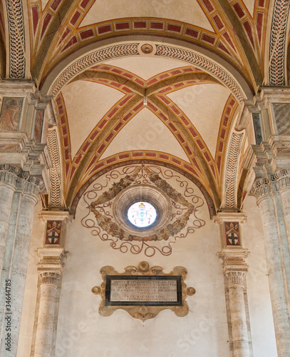 Canvas Print Inside the cathedral in Montepulciano, Tuscany, Italy