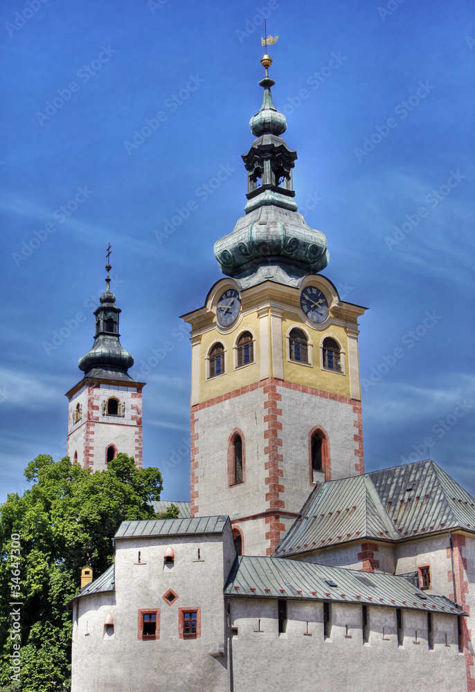 Gothic castle church in slovakia
