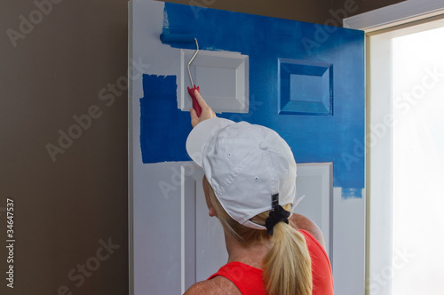 Painting a door