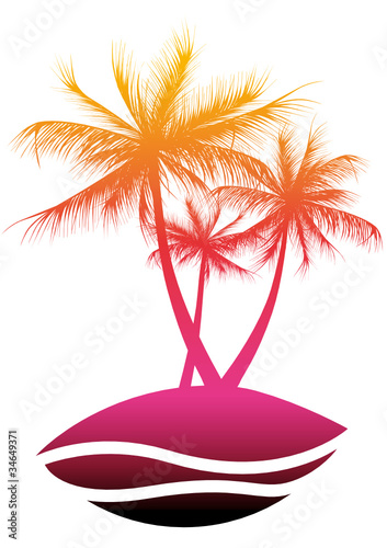 Palme tropicali stilizzate