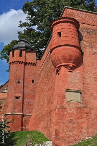 Wawel Castle in Crakow - old wall