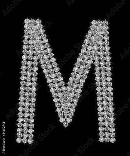 Buchstabe M Diamant