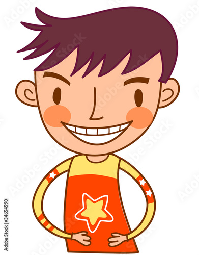 Close-up of boy smiling