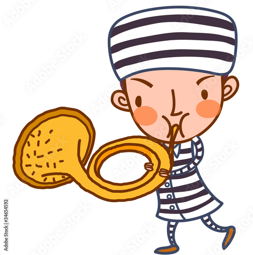 Close-up of boy holding trumpet