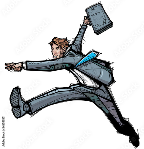 Side view of man jumping