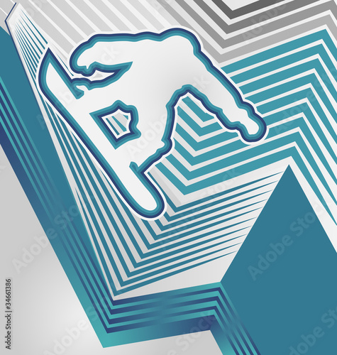 Modern abstract colorful designed sport vector background. Snowb