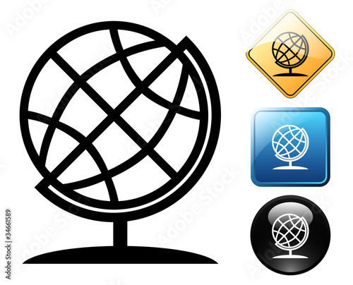 Geography pictogram and signs