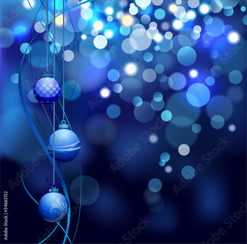 Christmas defocus lights with balls.