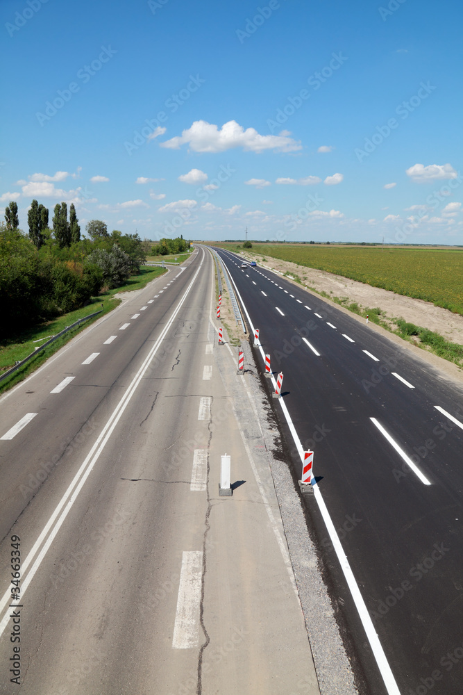 Highway in Vojvodina, Serbia known as corridor 10