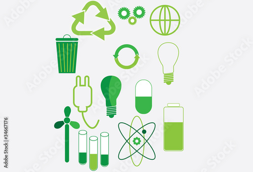 vector-set of  environmental icons and design-elements