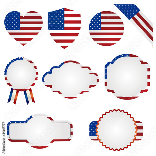 american national flag set