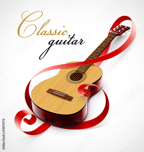 classic guitar as clef simbol