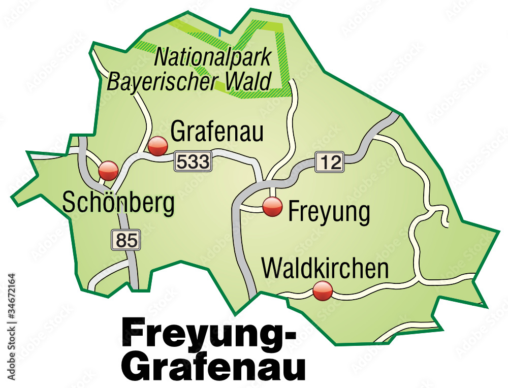 Landkreis FreyungGrafenau Variante2 Stock Vector Adobe Stock