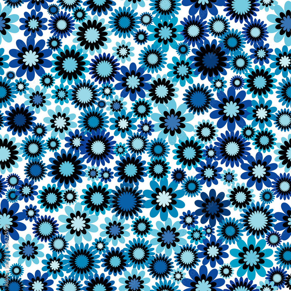 Blue floral background Blue floral background