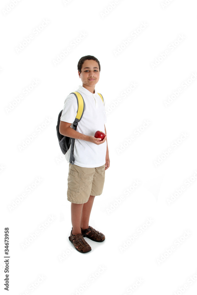 Boy On White Background