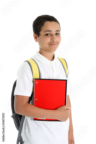 Boy On White Background