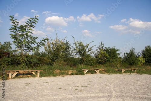 Parco delle Groane, pista cilclabile e panchine photo