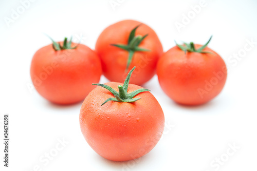 tomates sobre fondo blanco
