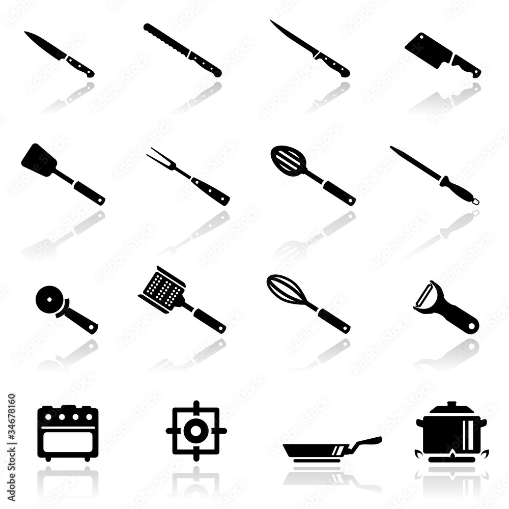 Icons set kitchen utensil Icons set kitchen utensil
