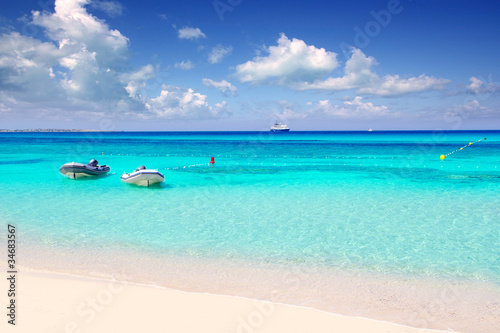 Illetas illetes beachn turquoise Formentera island